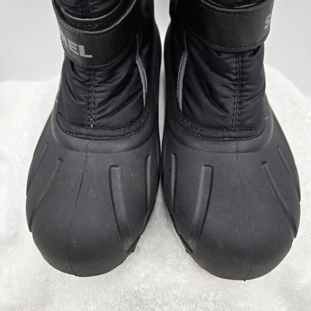 Sorel Flurry Snow Boots Black Waterproof Winter NY1965-016 Mens Size 7 Pull On